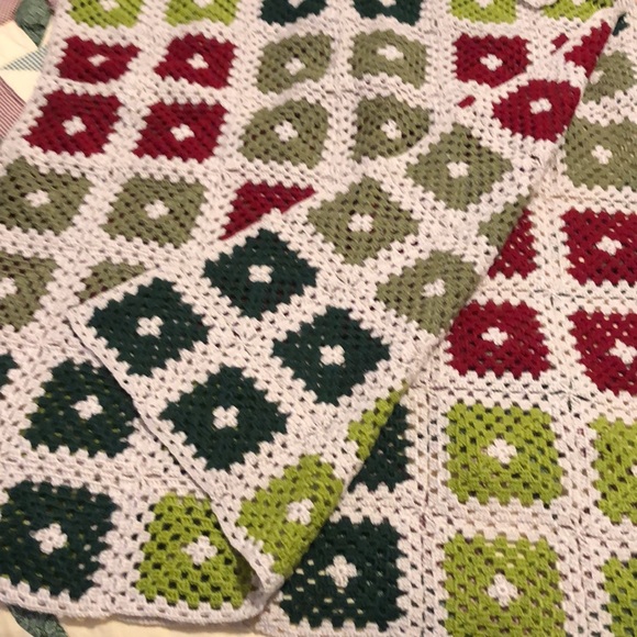Patchwork Crochet Scarf /Throws Blanket - Picture 5 of 5